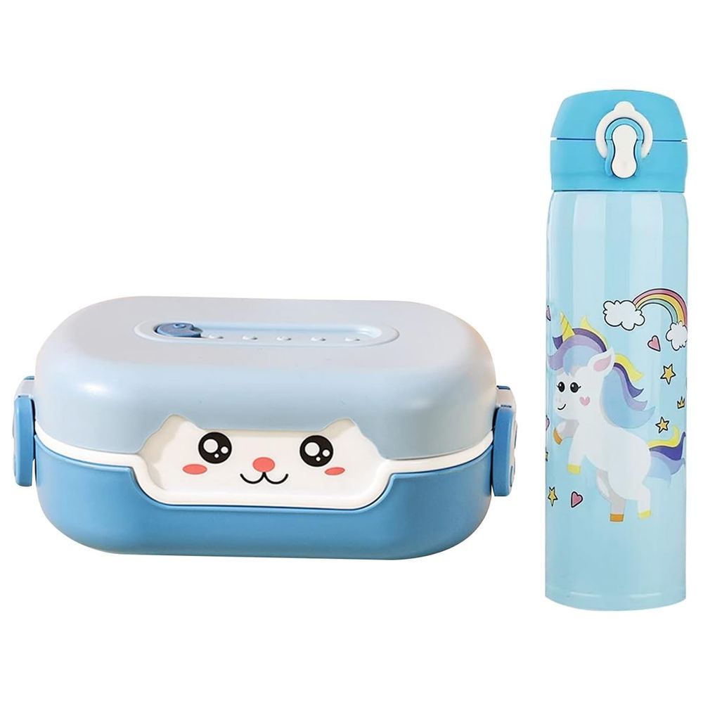 Star Babies - Kids Water Bottle 400ml and Lunch Box - Blue