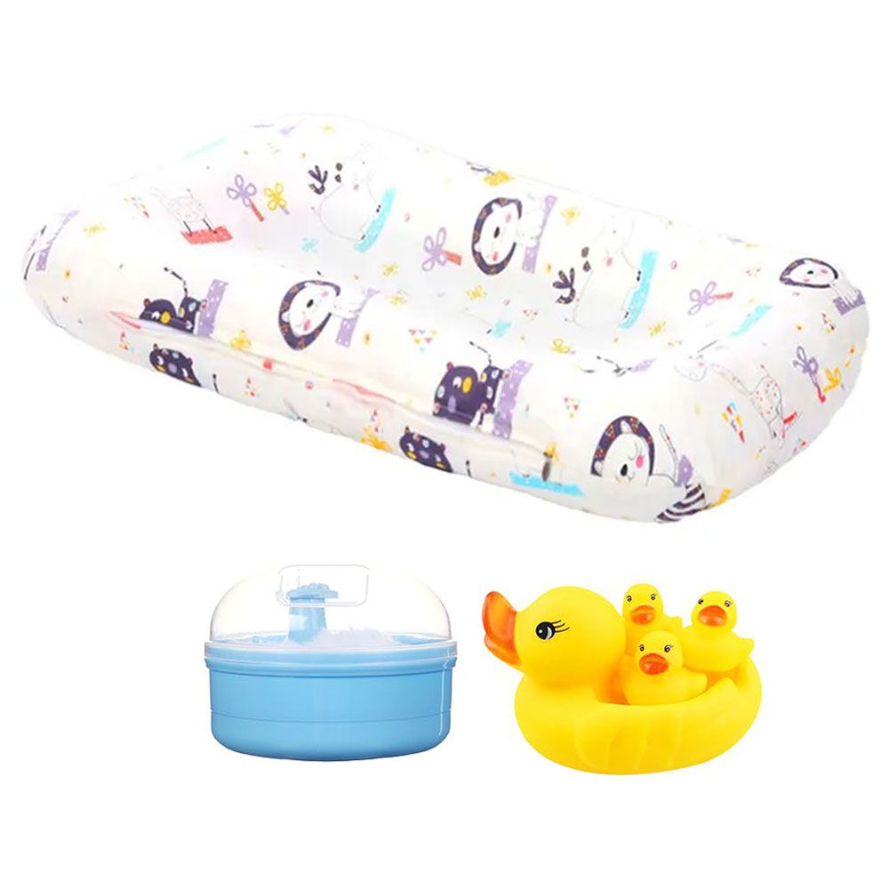 Star Babies - Changing Pad w/ Powder Puff & Rubber Duck 4pcs - Blue