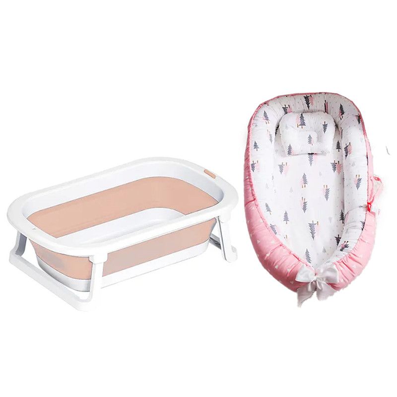 Star Babies - Baby Sleeping Pod With Baby Foldable Bath Tub - Pink