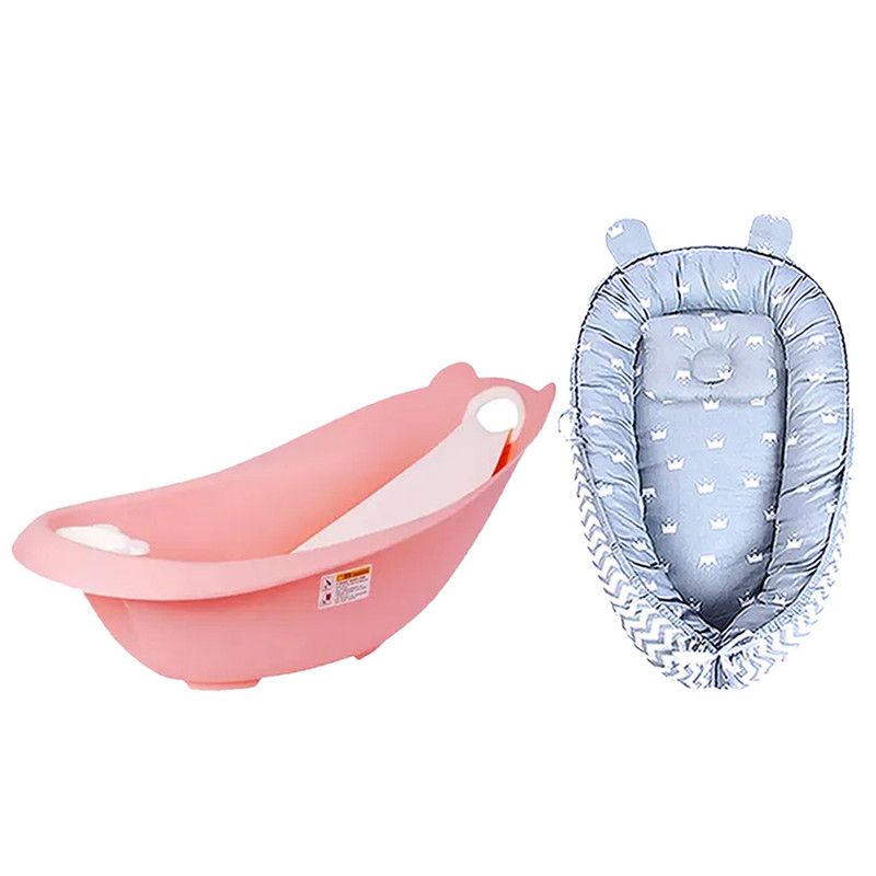 Star Babies - Baby Sleeping Pod With Smart Bathtub - Grey/Pink