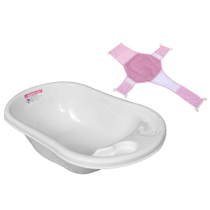 Star Babies - Sunbaby Splash Bathtub With Bath Support - White/Pink