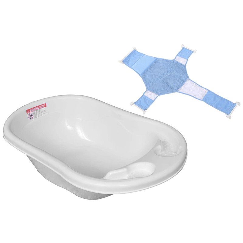 Star Babies - Sunbaby Splash Bathtub With Bath Support - White/Blue