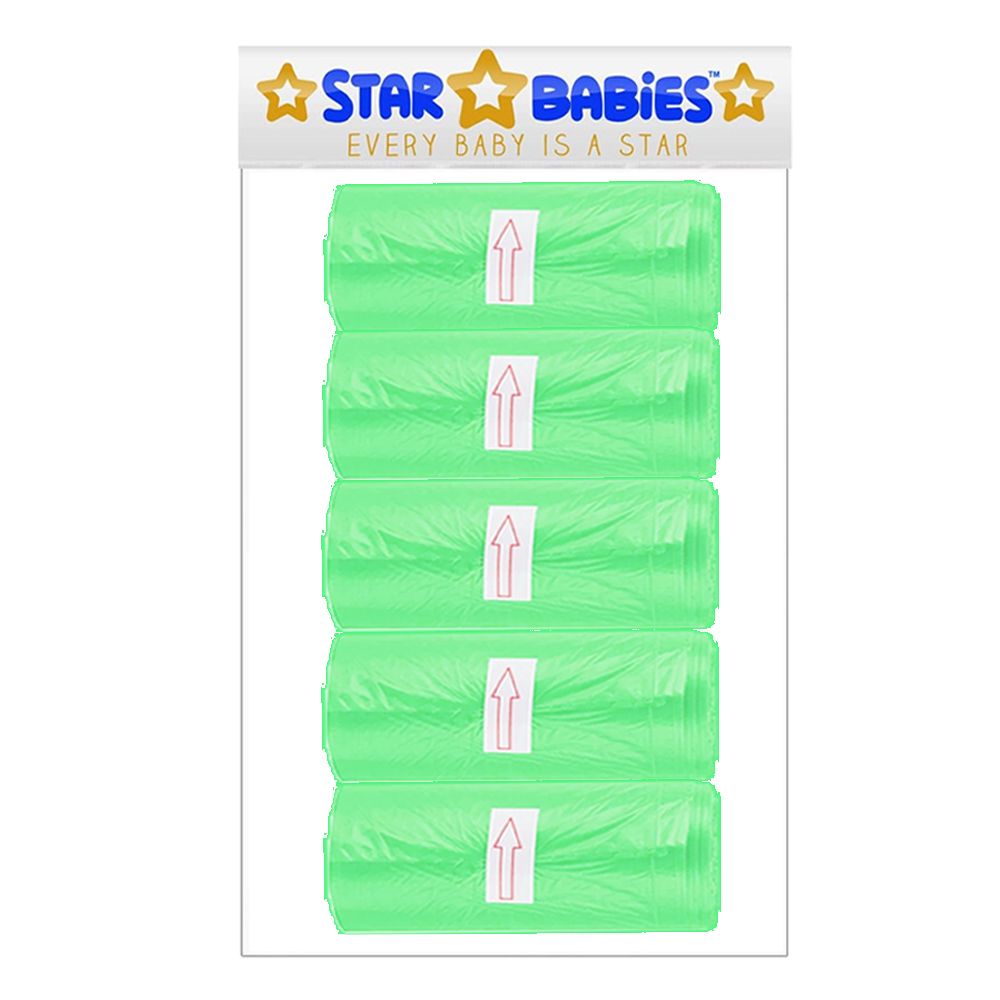 Star Babies - Scented Bags - Light Green - Pack of 5 - 75 Pcs