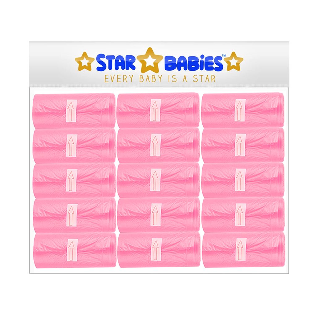 Star Babies - Scented Bags - Pink - Pack of 15 - 225 Pcs