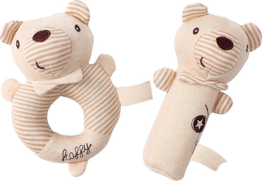 Factory Price - Nyla Plush Baby Rattle And Stuffed Toy Set - 2 Pcs