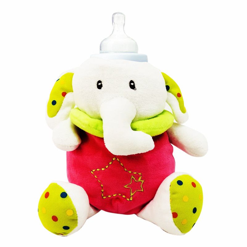 Factory Price - Plush Animal Feeding Bottle Cover Only - Elephant