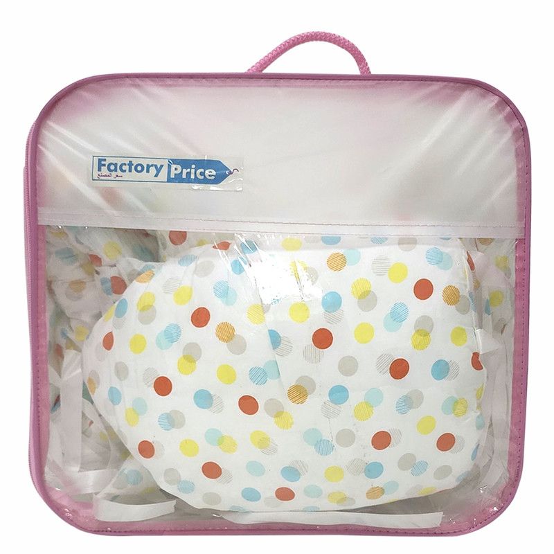 Factory Price - Baby Crib Dot Print Soft Cushion Bumper Set - 3 Pcs