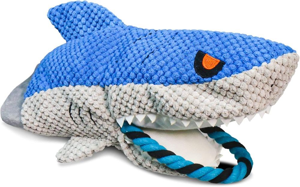 Nutrapet - Plush Pet Shark Dog Toy