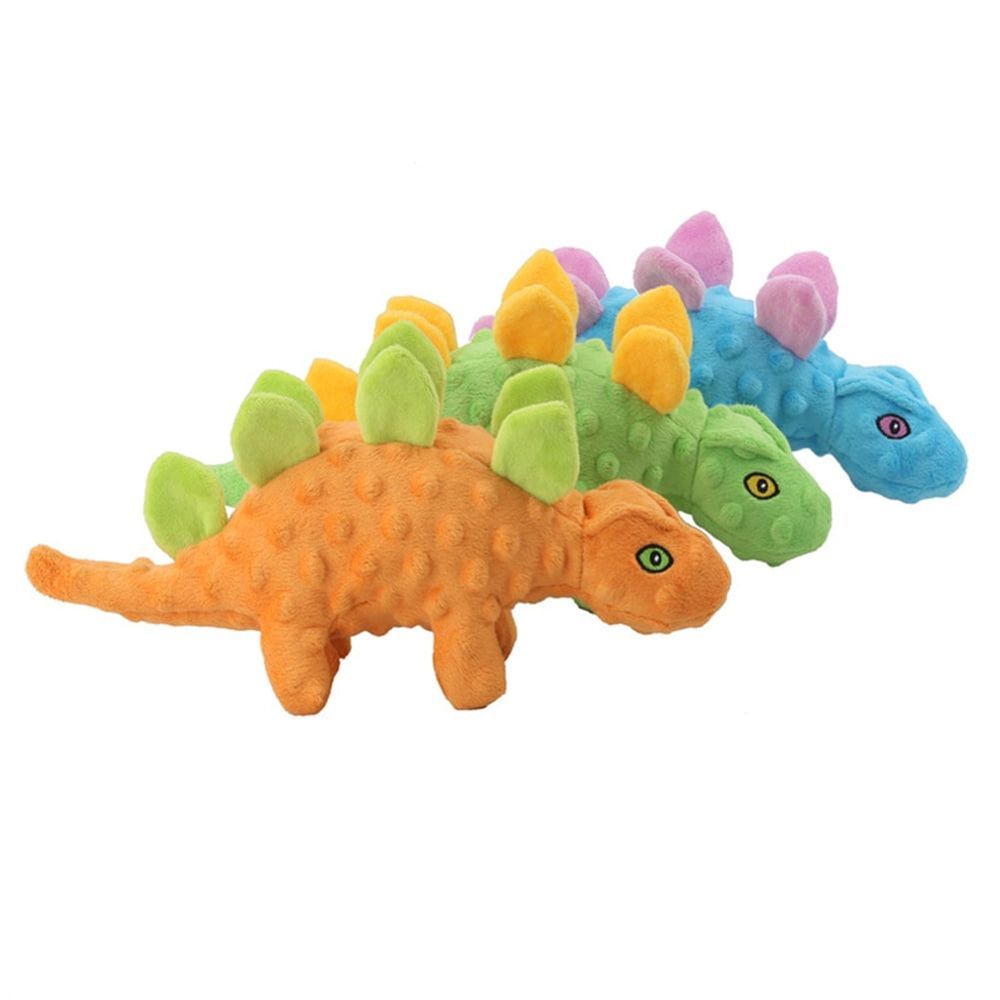 Nutrapet - Plush Pet Stegosaurus Dog Toy - Style May Vary - 1 Pc