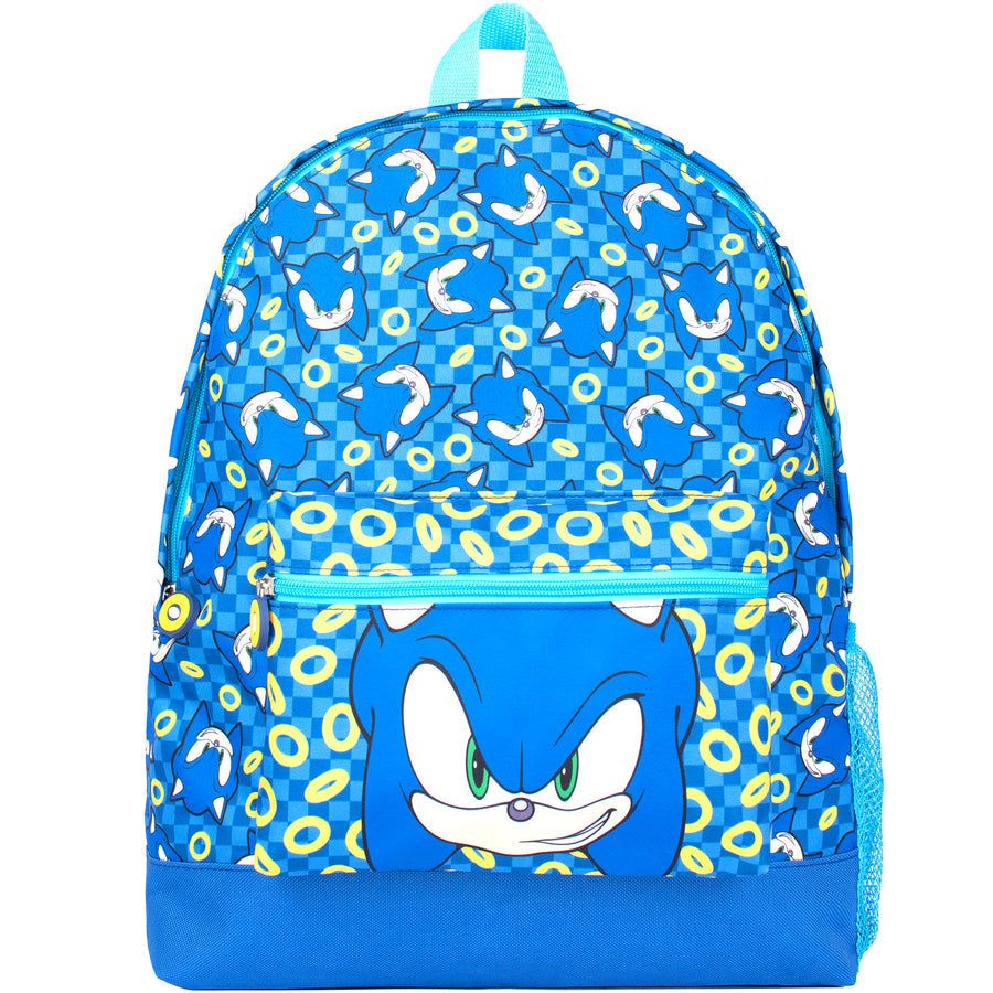 Fringoo - Kids Backpack - Sonic The Hedgehog - Blue - 17-Inch