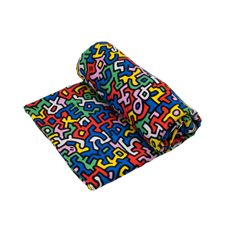 Etta Loves - Keith Haring Brazil Sensory Muslin Burp Cloth - XL