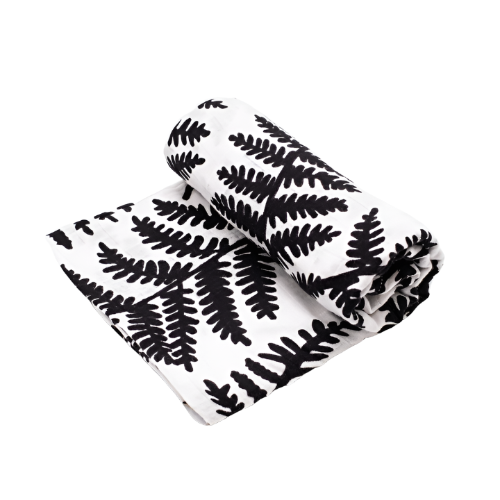 Etta Loves - Sensory Muslin Burp Cloth - Fern Print - XL