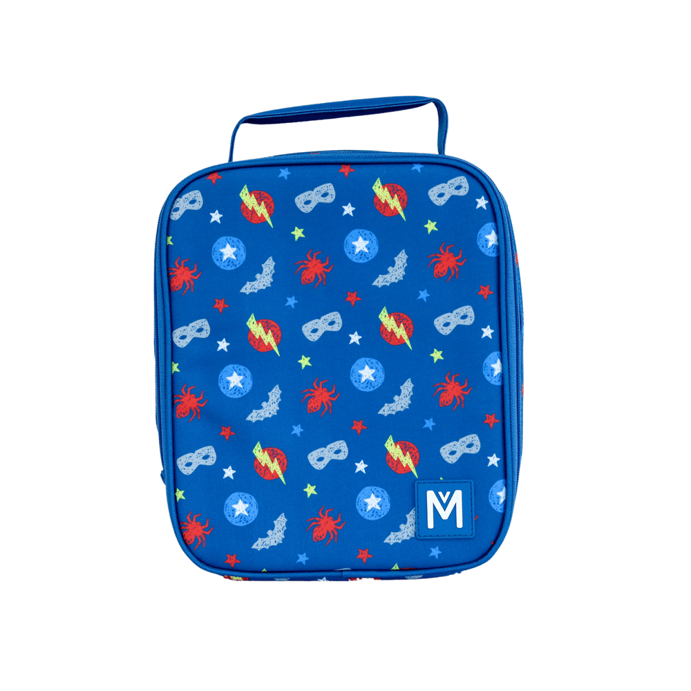 Montii - Insulated Lunch Bag - Superhero - Blue - Large