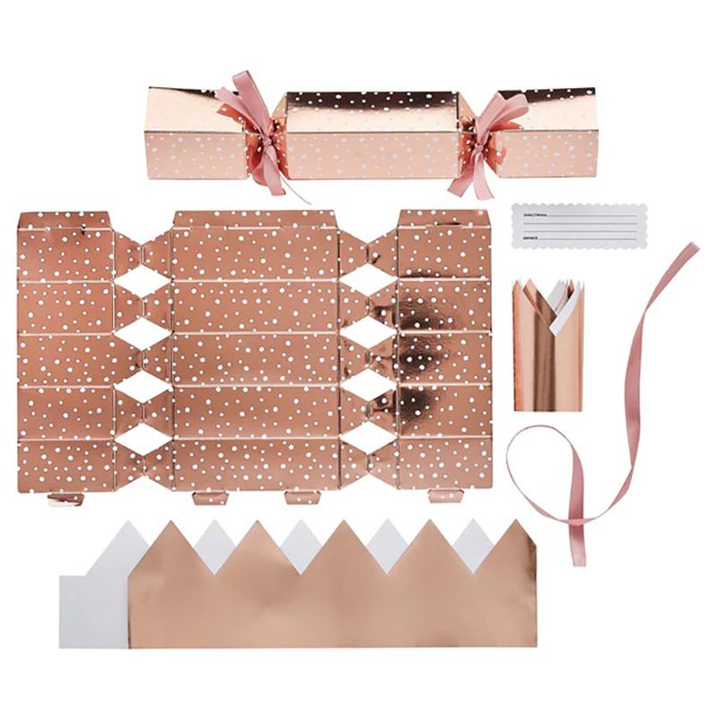 Hootyballoo - Diy Rose Gold Foiled Fill Your Own Christmas Crackers - 6pcs