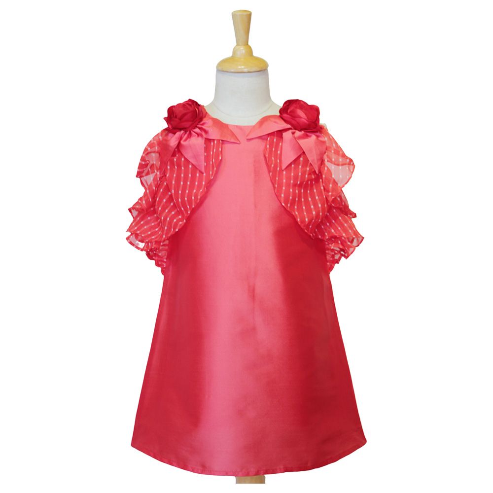 A Little Fable - Ruffle Dress - Rose