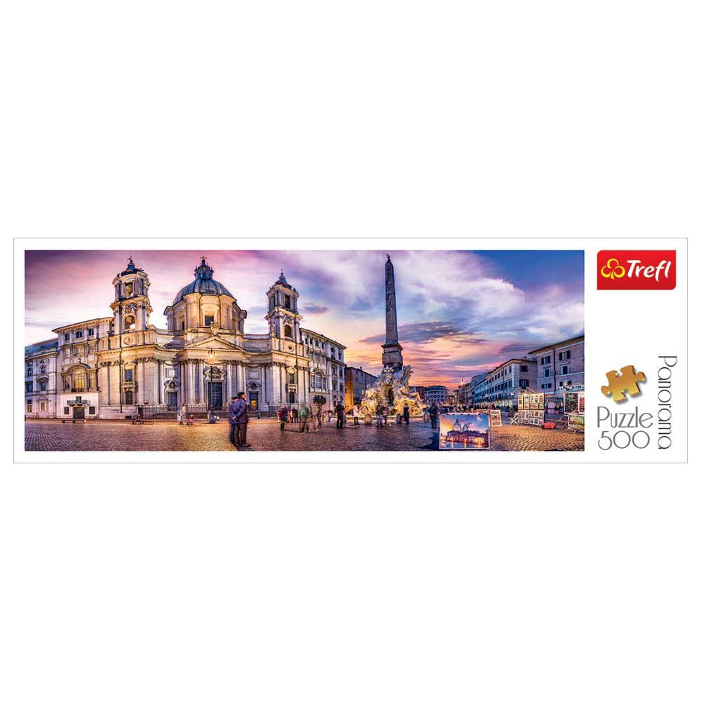 Trefl Puzzle - Panorama Piazza Navona Rome Puzzle - 500pcs