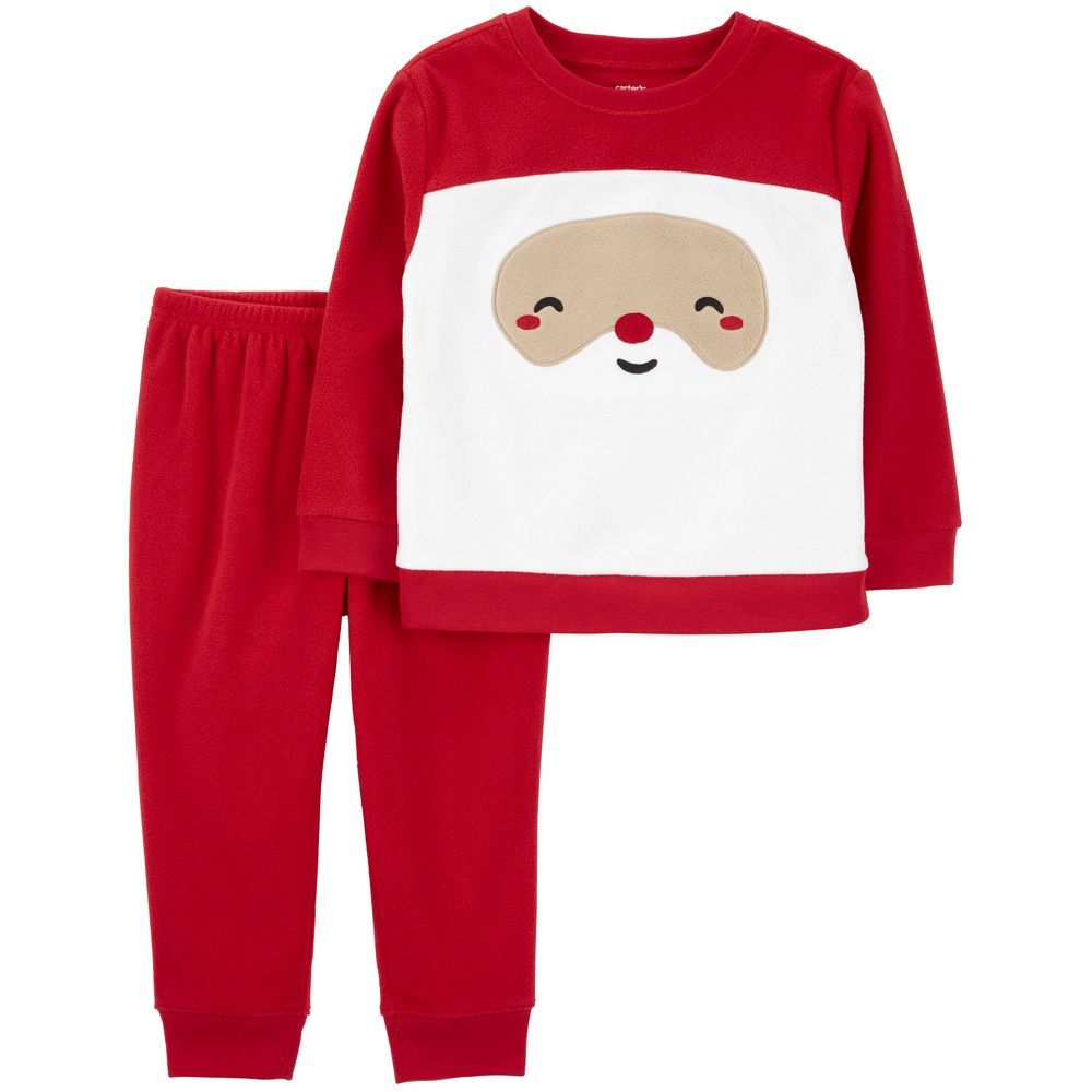 Carters - 2pc-Set - Santa Fleece Pyjama Suit - Red