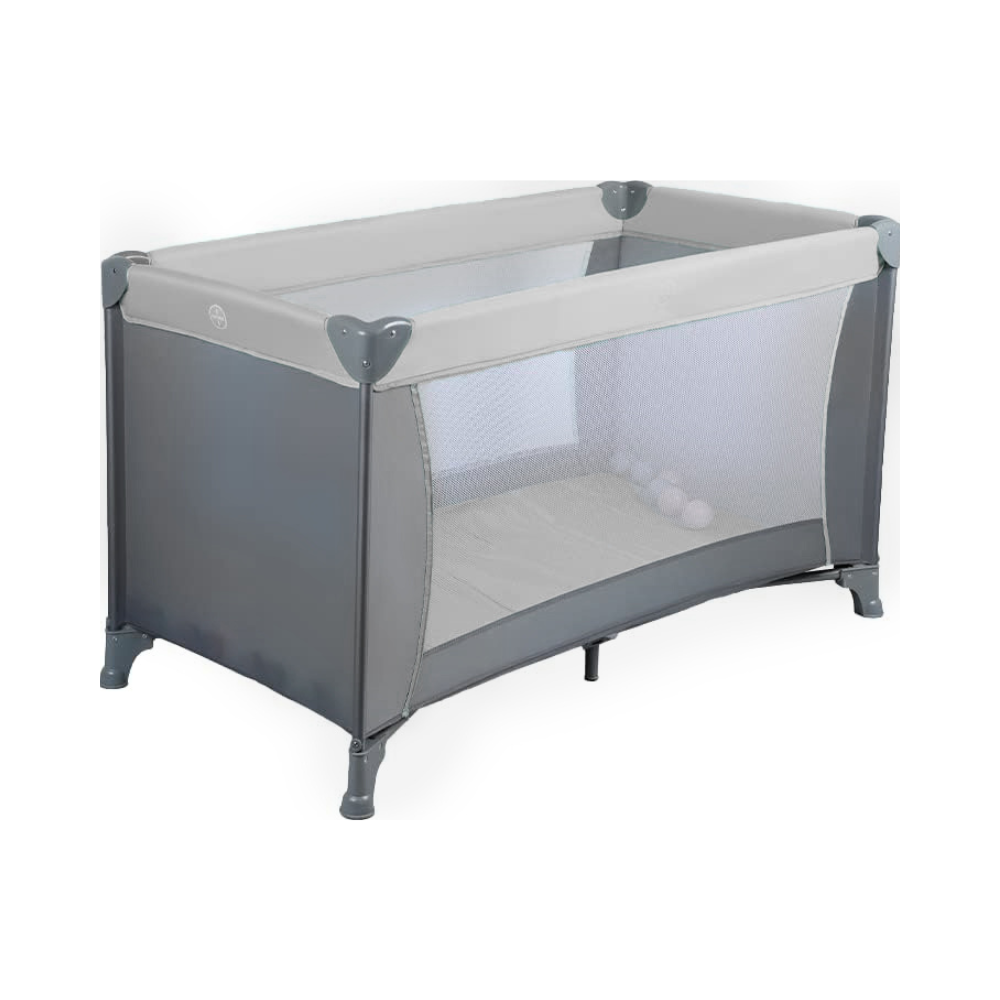 Bumble & Bird - 2-in-1 Travel Cot & Foldable Playpen - Grey