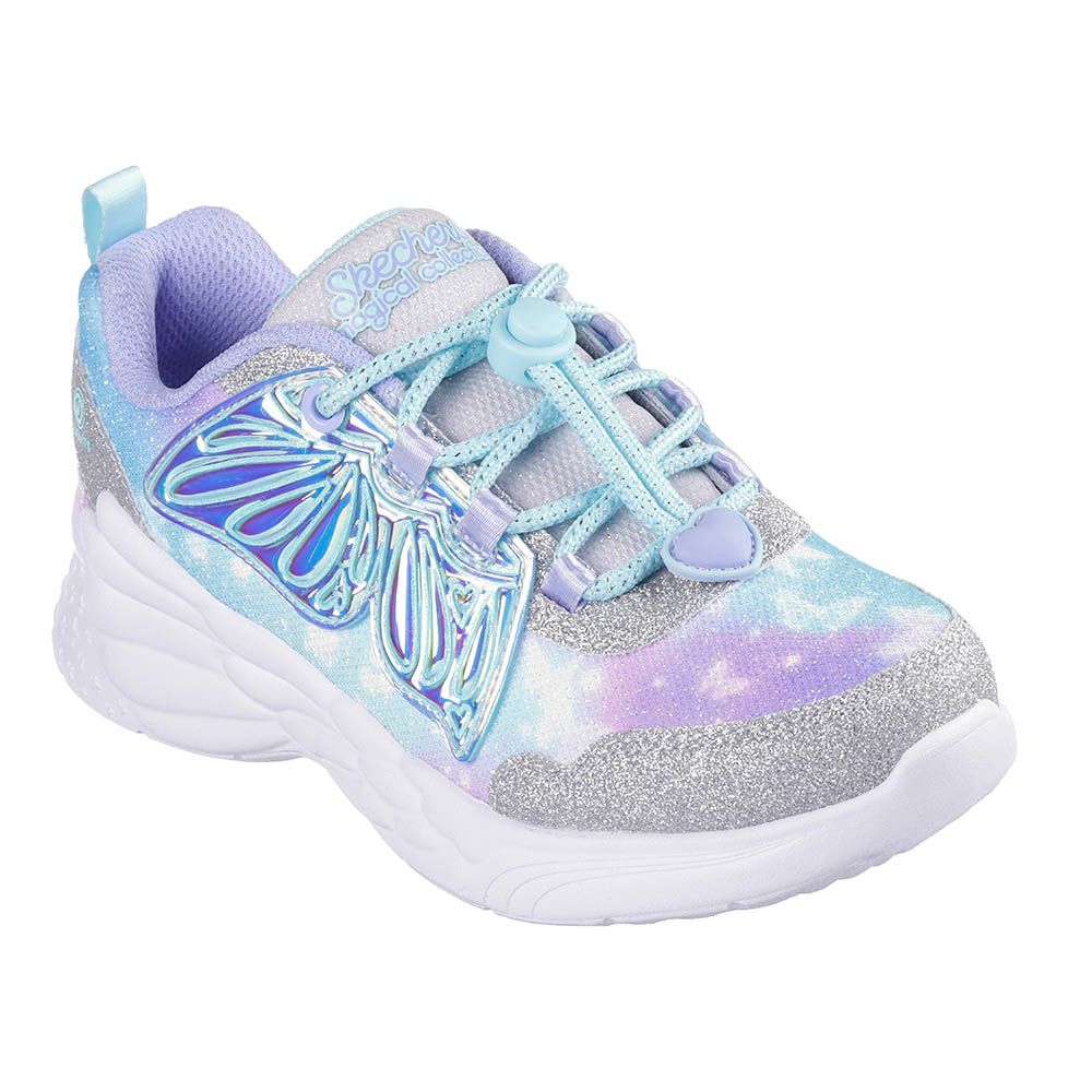 Skechers - Children Dream Racer Lightning Shoes - Silver/Lavender