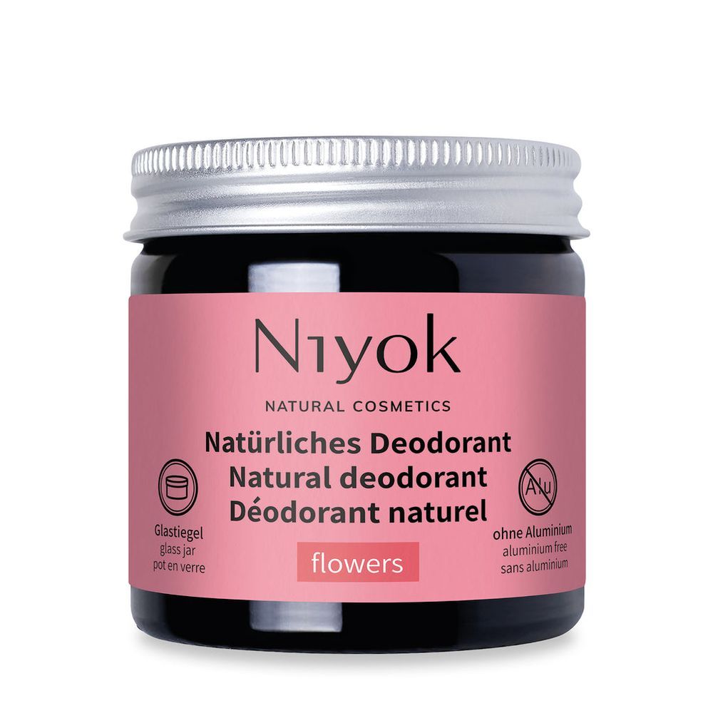 Niyok - 2-In-1 Natural Deodorant Cream - Flowers - 40 ml