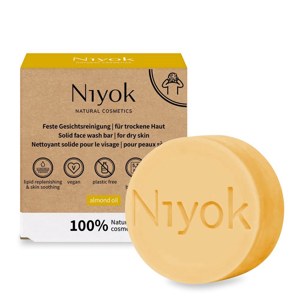 Niyok - Solid Face Wash Bar - Yellow - 80g