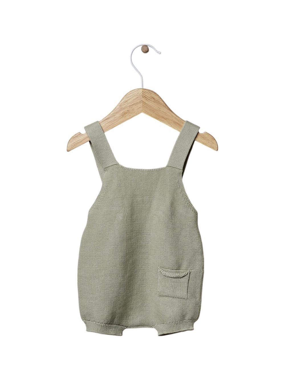 Wedoble - Organic Cotton - Knitted Shoulder Straps Shortie - Dry Green