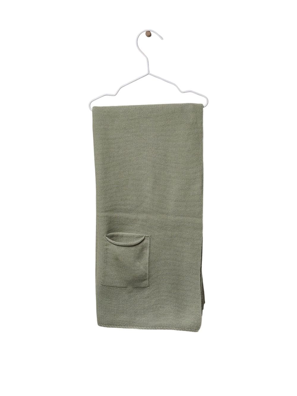 Wedoble - Organic Cotton Knitted Baby Blanket - Dry Green