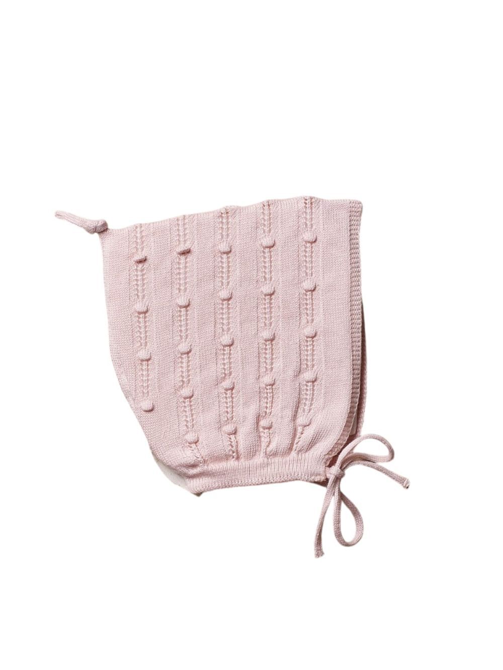 Wedoble - Organic Cotton Knitted Baby Bonnet - Soft Pink