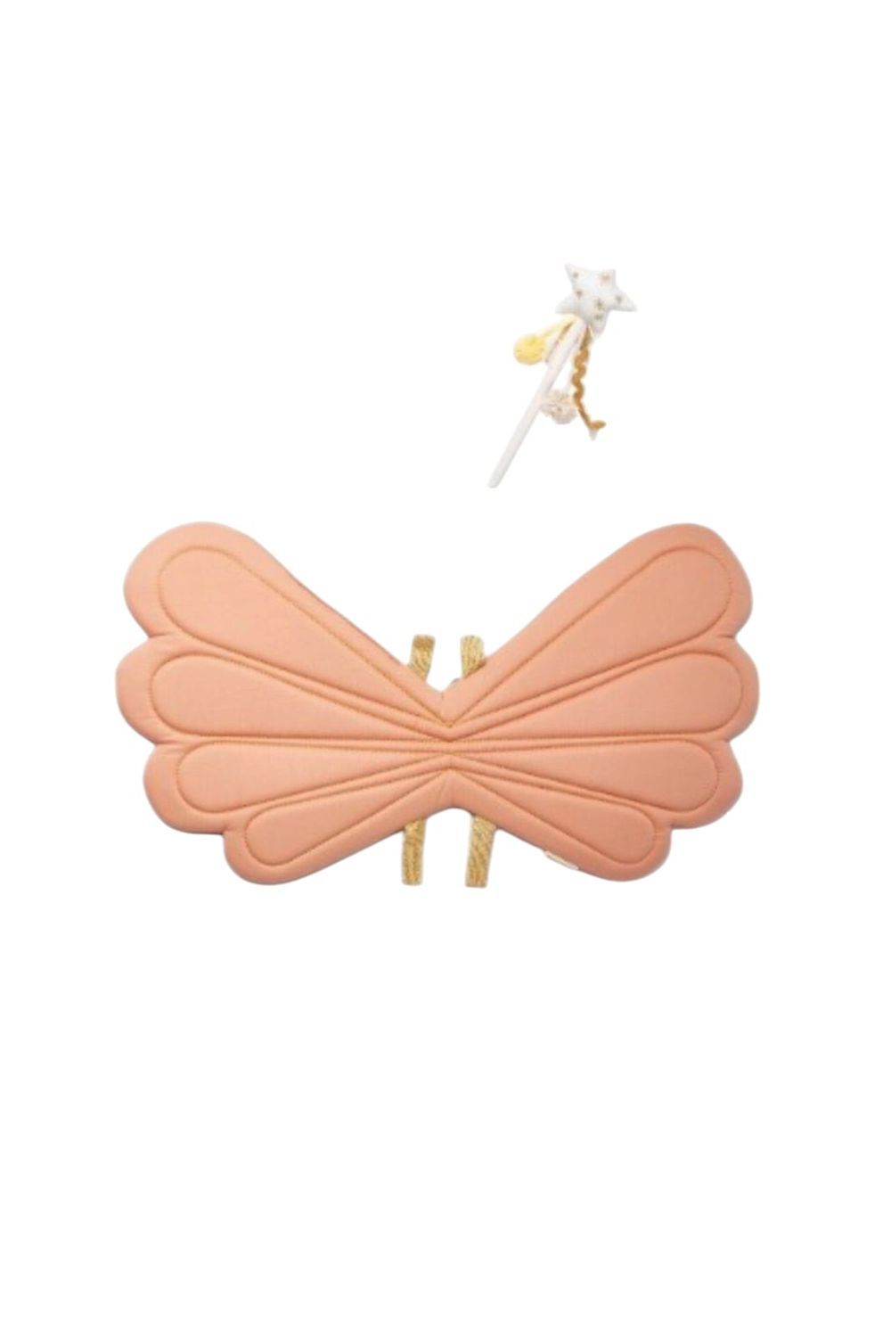 Fabelab - Rose Fairy Wings & Natural Wand - Dress Up Set - 2Pcs