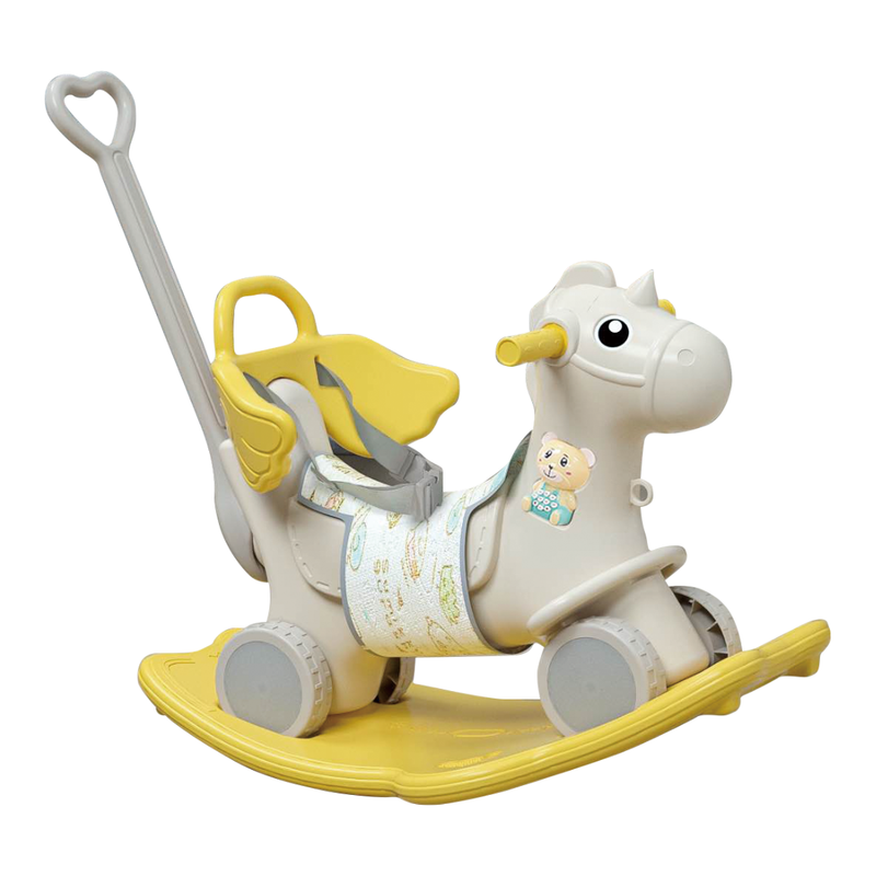 Lovely Baby - 2-in-1 Rocking Horse Ride-On Toy - Yellow