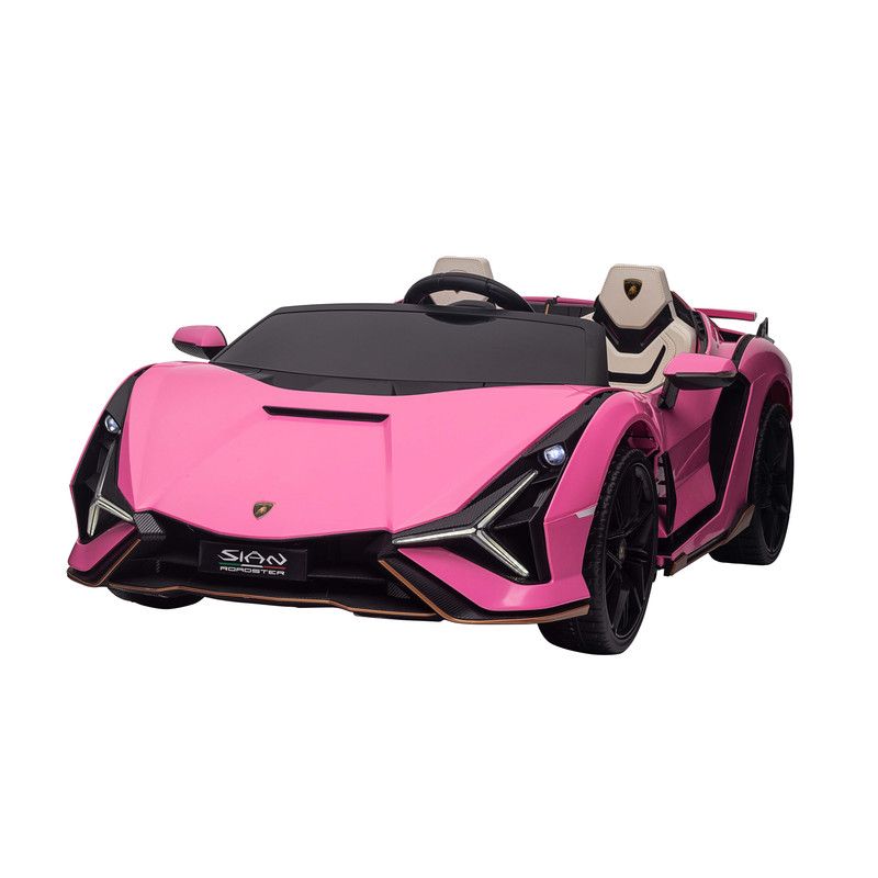 Lovely Baby - Lamborghini Sian Roadster Ride-On Car - Pink