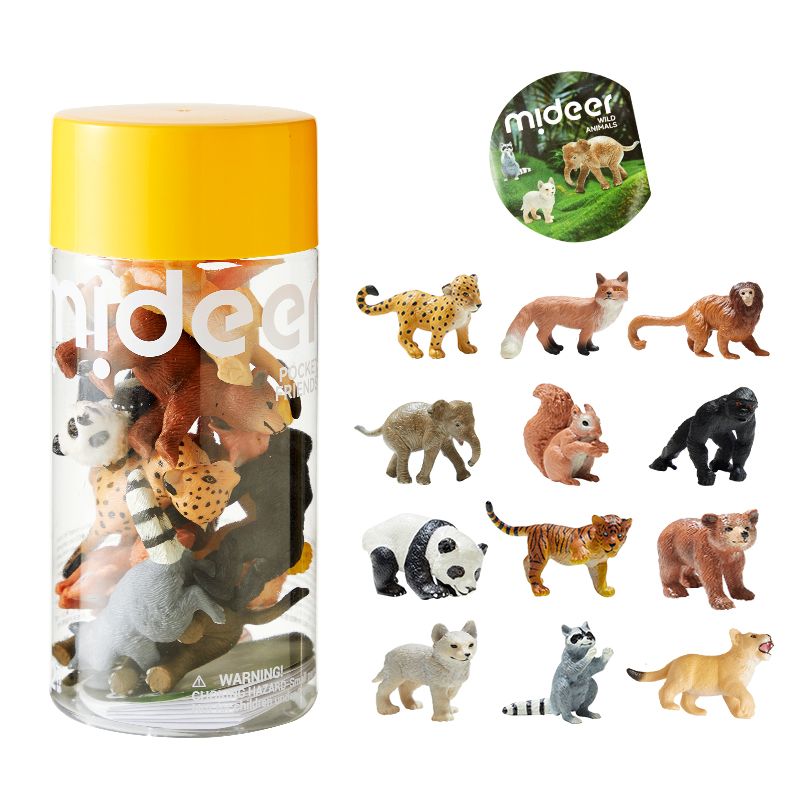 Mideer - Safari Animal Collectibles - 12 Pcs