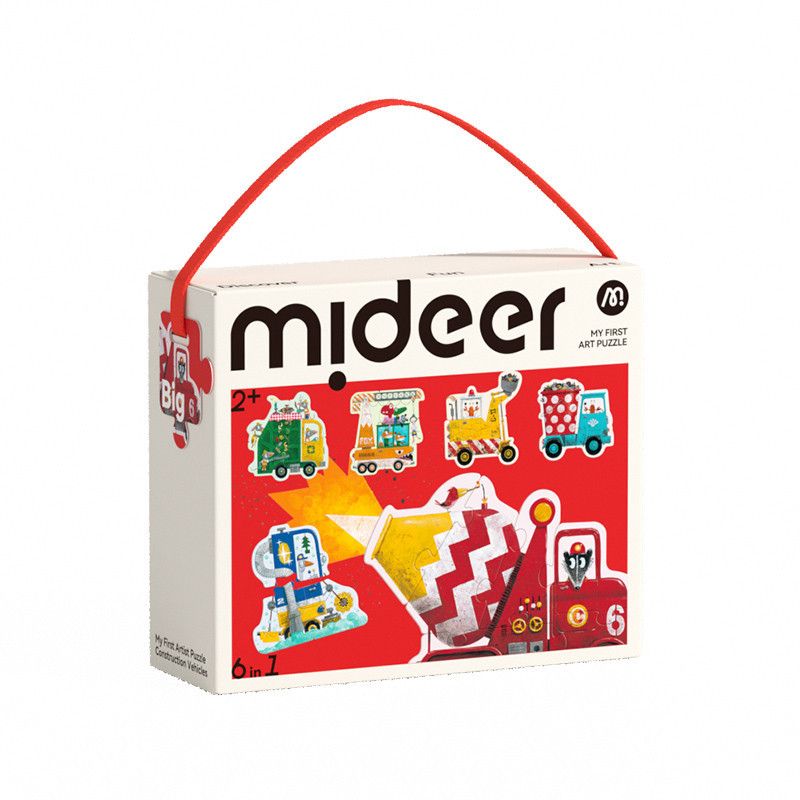 Mideer - My First Artist Puzzle - Construction Vehicles - 22pcs