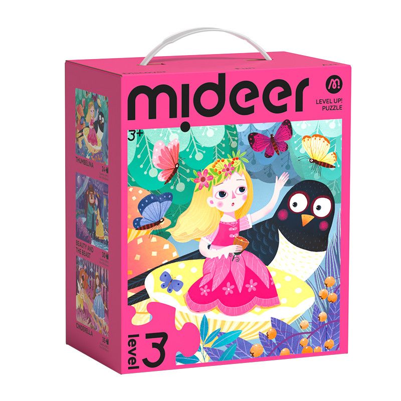 Mideer - 3-in-1 Level Up Puzzle - Princess Adventures - Level 3 - 89pcs