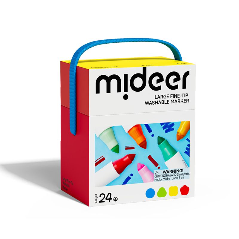 Mideer - Fine Tip Washable Markers - 24 Pcs - Large