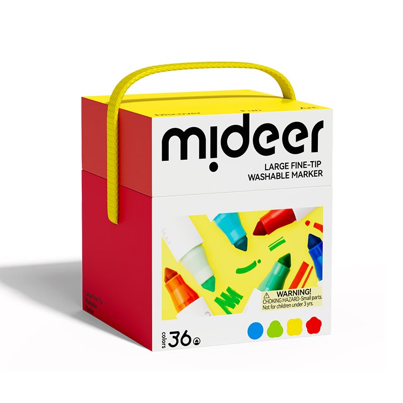 Mideer - Fine Tip Washable Markers - 36 Pcs - Large