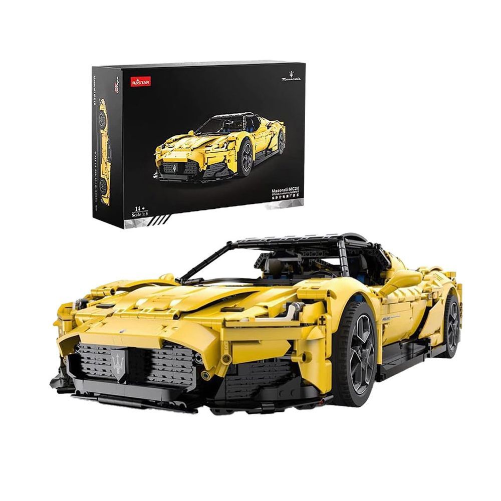 Rastar - Maserati MC20 Bricks Building Kit - Yellow - 3457pcs