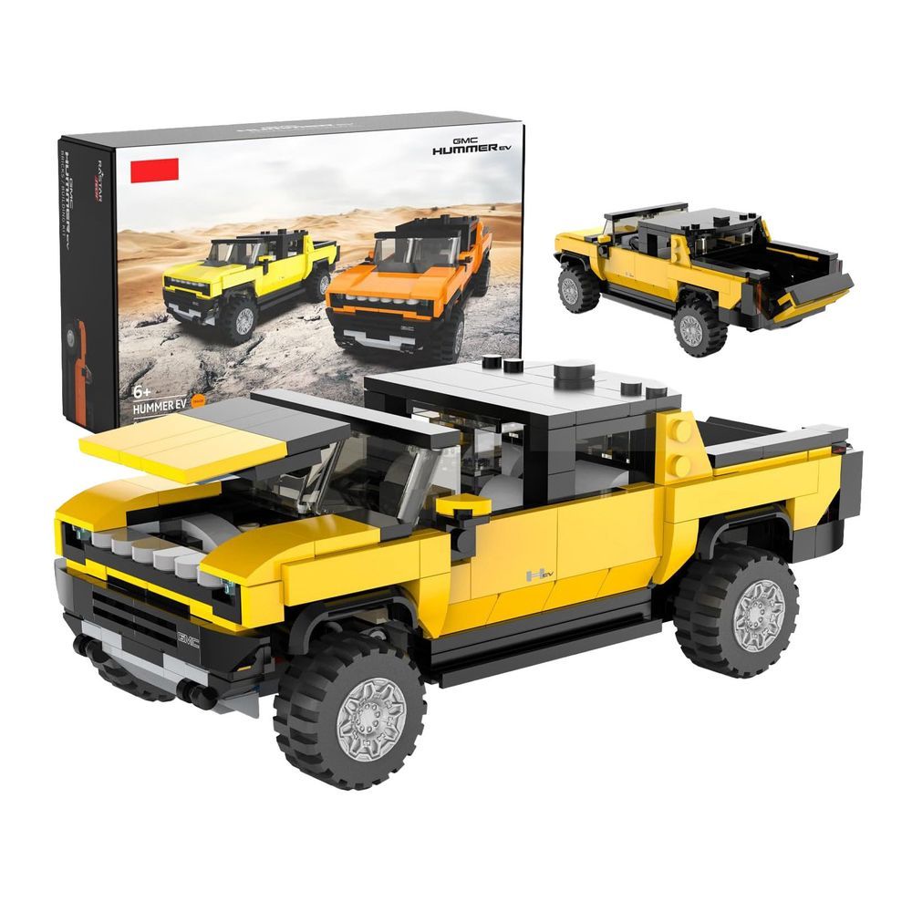 Rastar - GMC Hummer EV Bricks Building Kit - Yellow - 431pcs