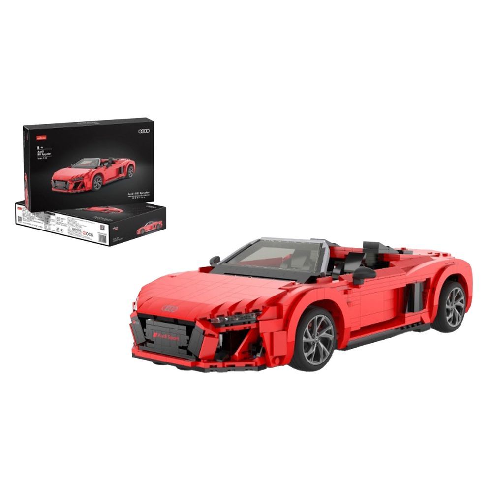 Rastar - Audi R8 Spyder Bricks Building Kit - Red - 1440pcs