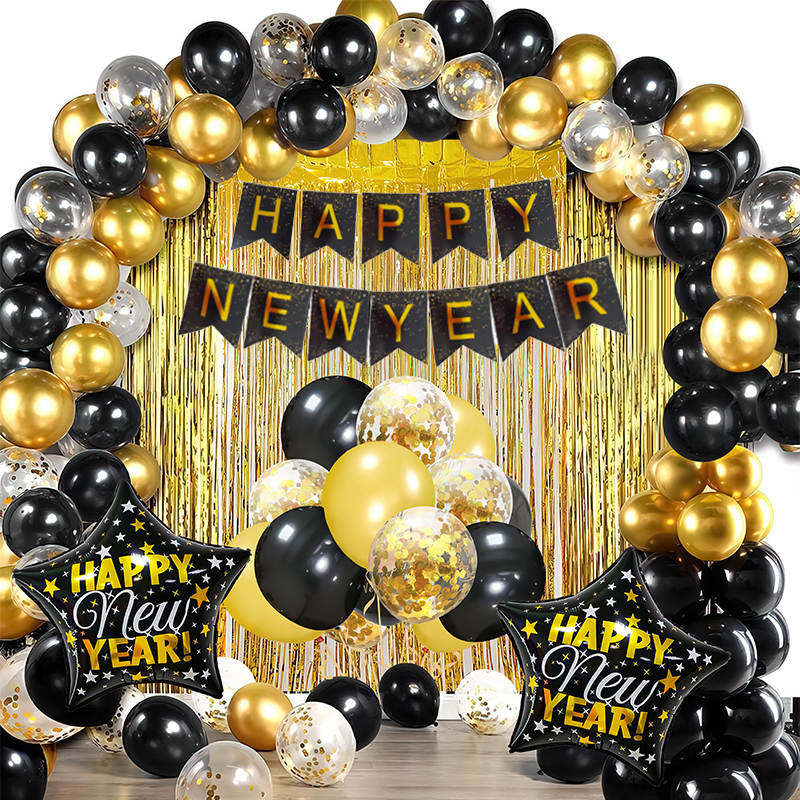 ESSEN - Happy New Year 2024 Party Decoration Balloons - 66pcs