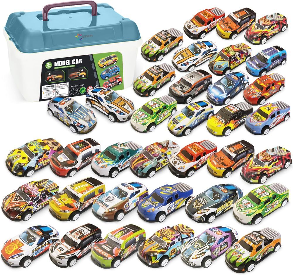 Essen - Pull Back Race Toy Car Set - 36 Pcs