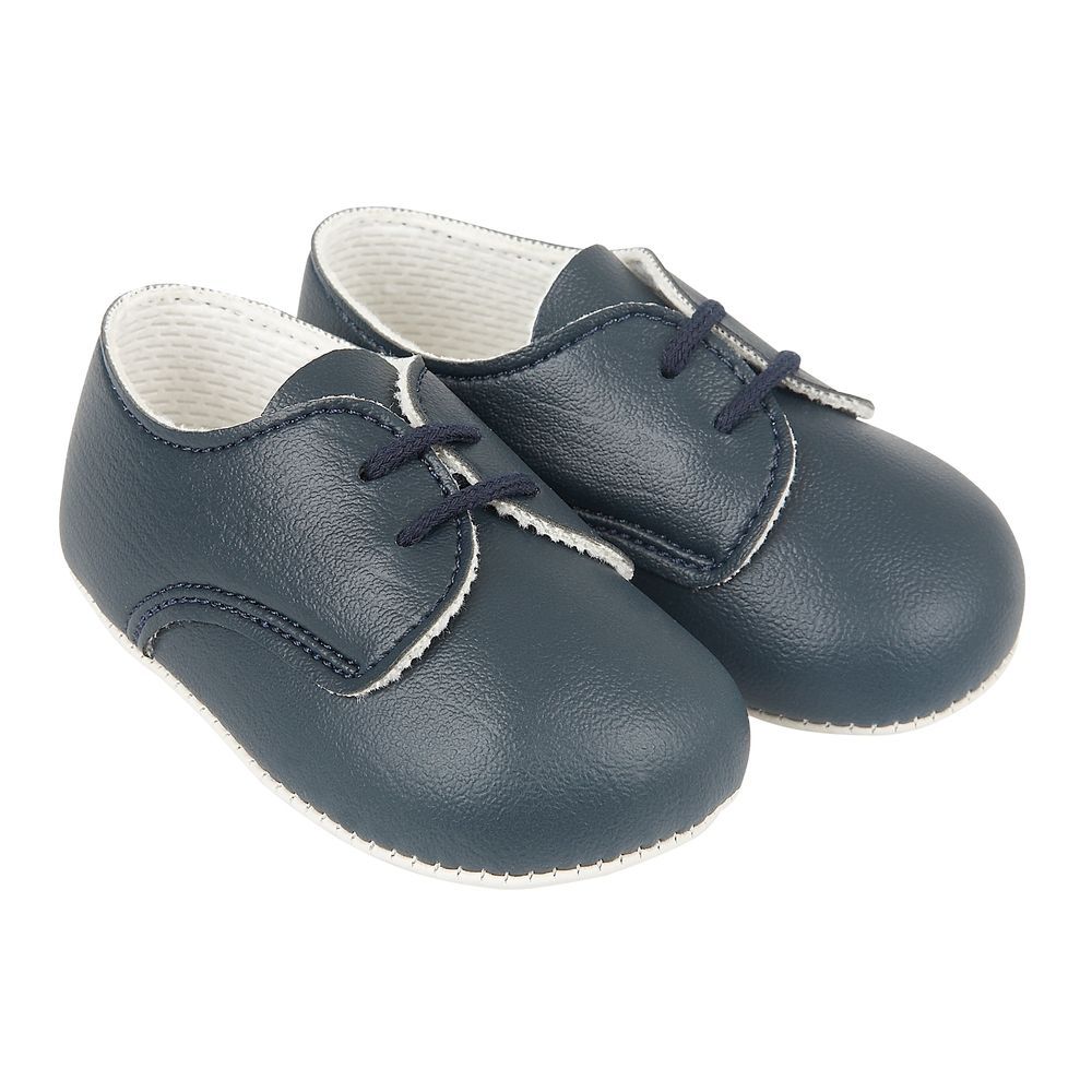 Early days - Lace Up Gibson Navy Pre-Walker Shoes