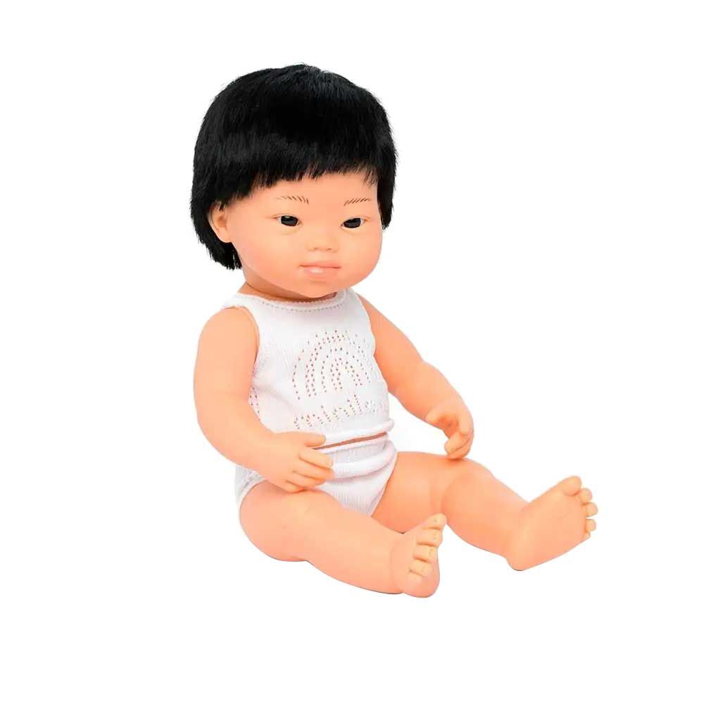 Miniland Baby - Asian Boy Doll With Down Syndrome - 38cm