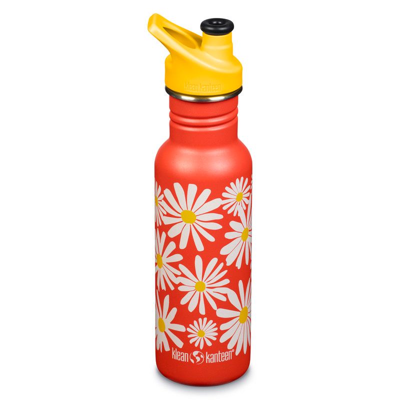 Klean Kanteen - Classic Stainless Steel Bottle With Sport Cap - Daisy - 532 ml