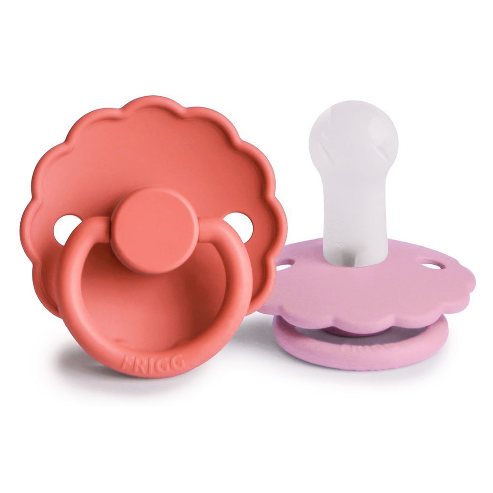 Frigg - Daisy Silicone Baby Pacifier 6-18M - 2pcs - Size2 - Poppy/Lupine