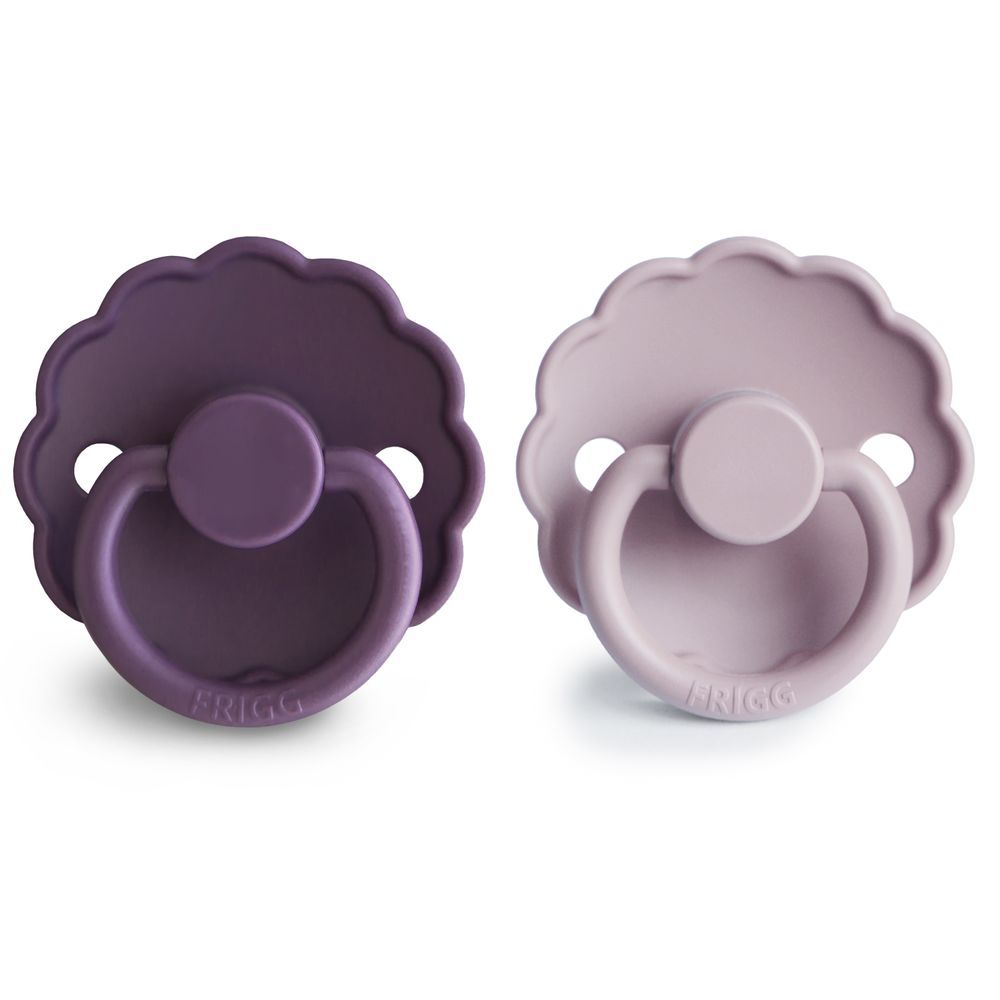 Frigg - Daisy Silicone Baby Pacifier 0-6M - S1 - Violet Dream/Soft Lilac - 2 Pcs