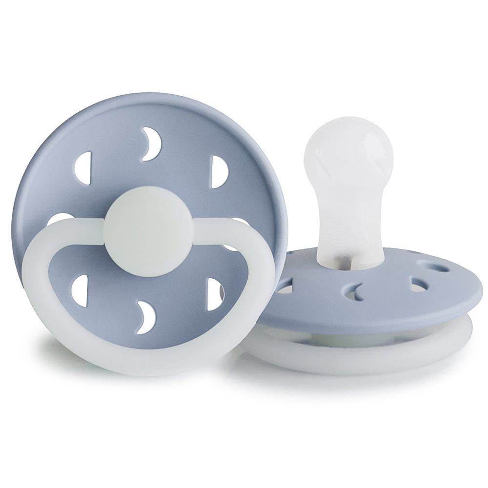 Frigg - Moon Phase Silicone Baby Pacifier 0-6M - 1pc - Size1 - Powder Blue Night