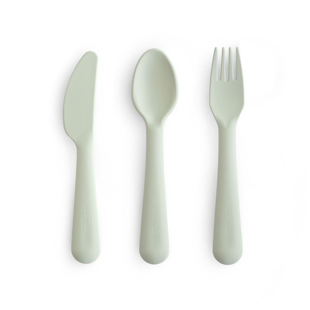 Mushie - Dinnerware Cutlery Set - Sage - 3 Pcs