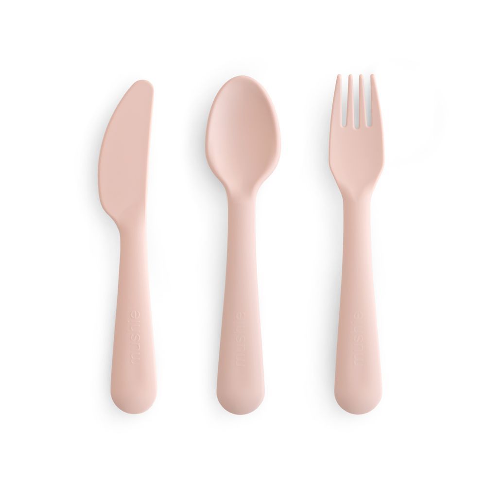 Mushie - Dinnerware Cutlery Set - Blush - 3 Pcs