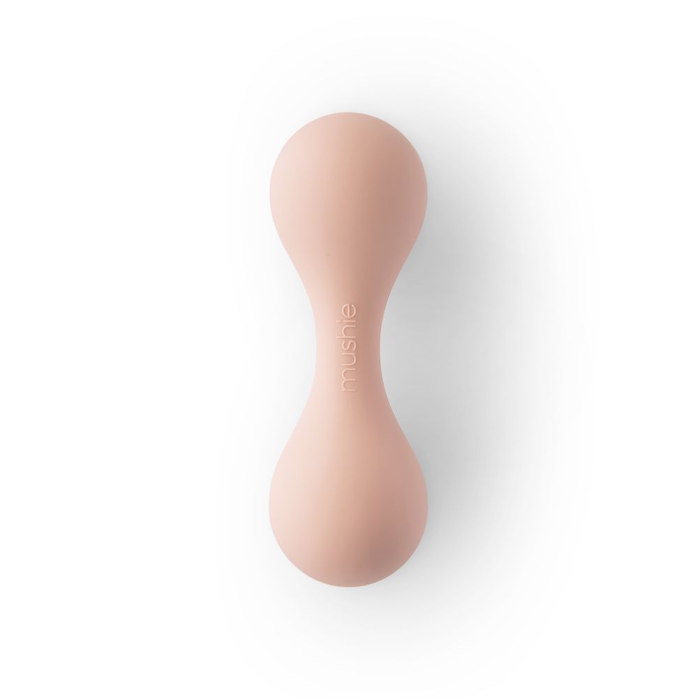 Mushie - Silicone Baby Rattle Toy - Blush